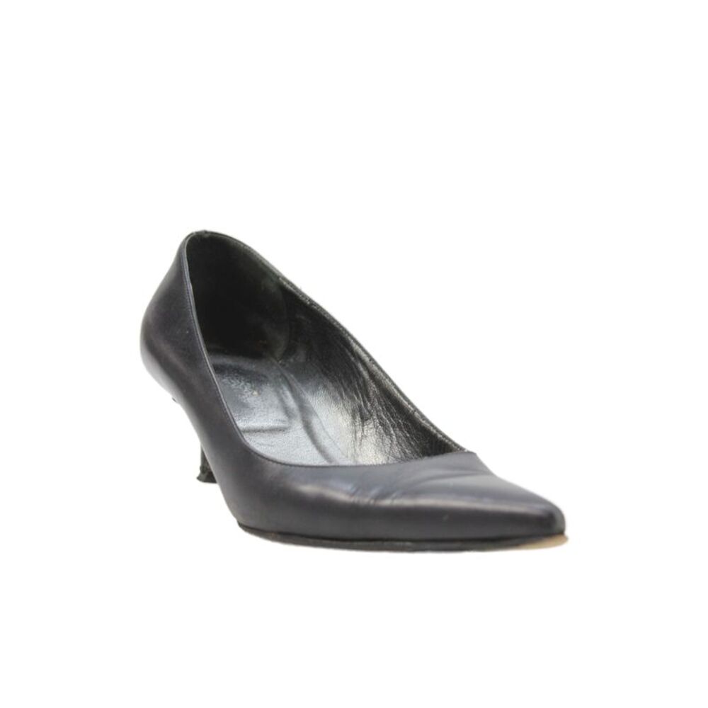 Dolce & Gabbana Womens Leather Pointed Toe Pumps Black Size 8.5